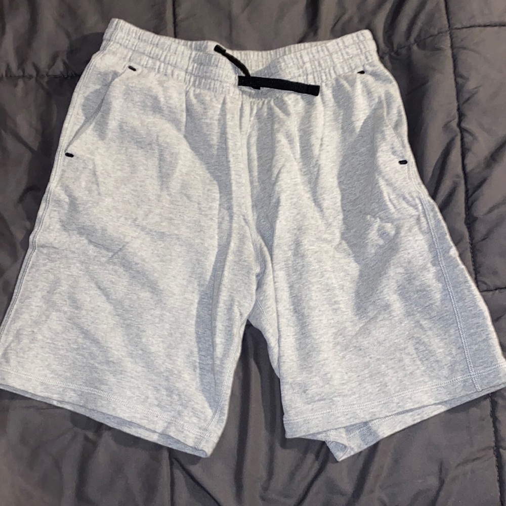 Grey athletic shorts size large in kids